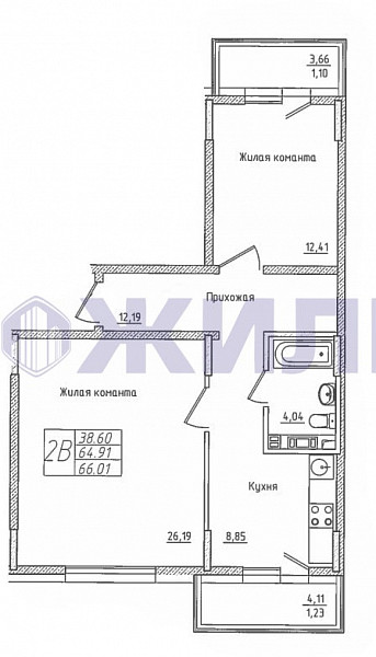 фото 2-к квартира в Тихий, 68 кв.м., ул.Обская, д. 31